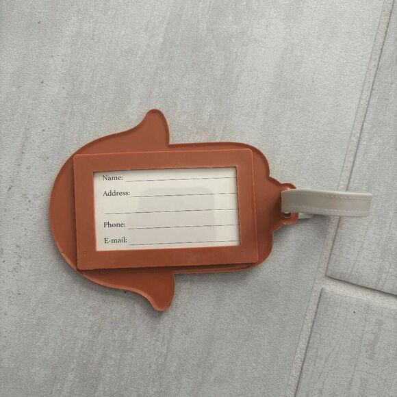 Wandering Moon Hamsa Luggage Tag with ID Card Rubber Tan Travel Vacation Airport - Picture 4 of 4